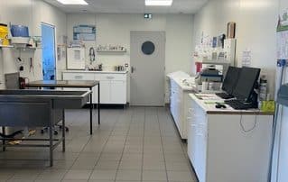 Salle de préparation de chirurgie de la clinque vétérinaire de l'isle jourdain